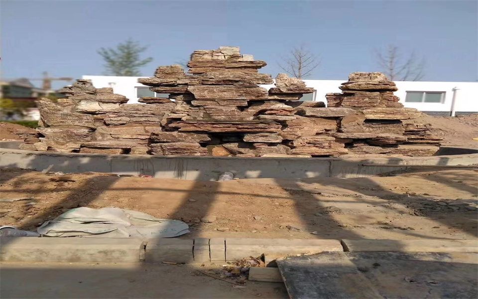 广西河池庭院千层石假山 别墅假山千层石料销售