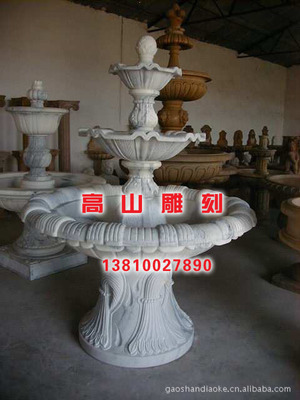 汉白玉石雕喷泉 融合自然美学的风水艺术典藏